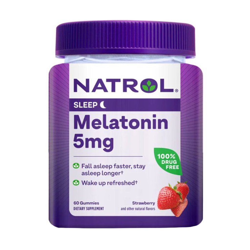 Мелатонін Natrol Melatonin Sleep зі смаком полуниці, 5 мг, 60 жувальних таблеток